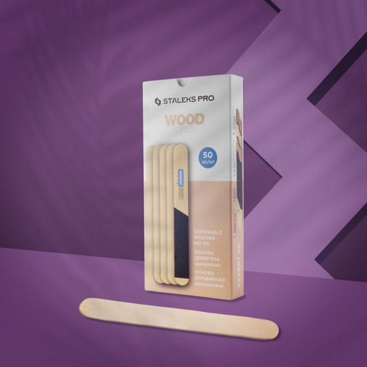 Straight disposable wooden nail file base